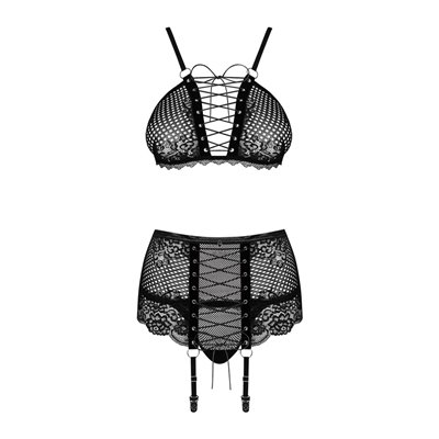 Reggiseno, reggicalze e perizoma nel set Basitta di Obsessive.